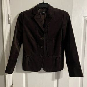 Talbots Women's Corduroy Jacket 8 Dark Brown